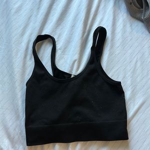 Small Black Bozzolo Crop Top